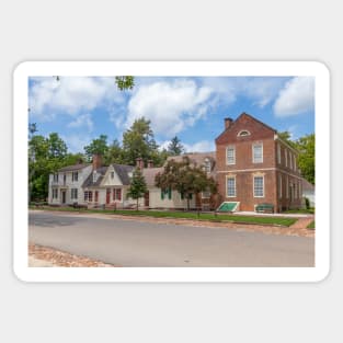 Historic Colonial Williamsburg, Virginia in Summer Sticker